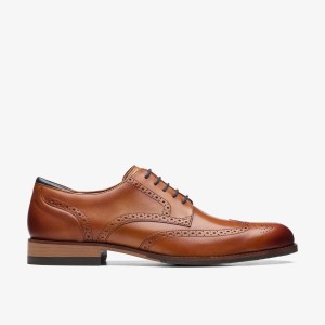 Clarks Craft Arlo Limit Tan Leather Erkek Elbise Ayakkabısı Kahverengi | 70851TVQR