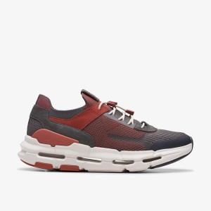 Clarks NXE Knit Dark Grey Combination Erkek Spor Ayakkabı Koyu Gri | 70482LQFW