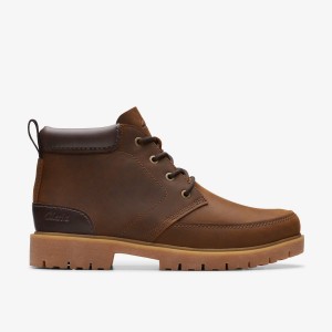 Clarks Rossdale Mid Beeswax Leather Erkek Bot Beeswax | 91078HCAB