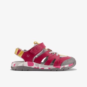 Clarks Steggy Roar Kid Pink Combination Çocuk Sandalet Pembe | 72865VBWN