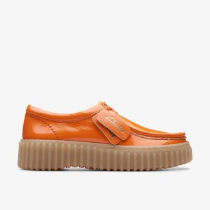 Clarks Torhill Bee Orange Patent Kadın Platform Ayakkabı Turuncu | 08923RBIT