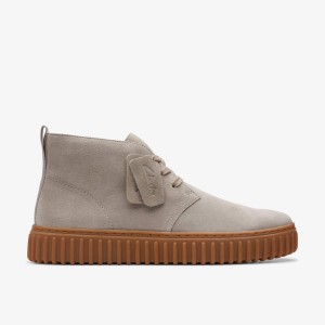 Clarks Torhill Desert Boot Light Grey Suede Erkek Bot Açık Gri | 53964DXMP