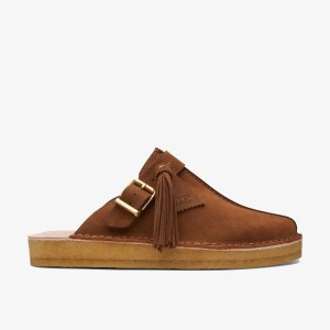 Clarks Trek Mule Caramel Suede Kadın Clog Terlik Caramel | 96843MCYS