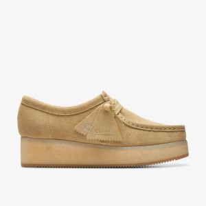 Clarks Wallacraft Bee Maple Suede Kadın Platform Ayakkabı Maple | 04673ILNV